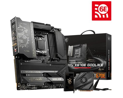 Imagen de MOTHERBOARD MSI MEG X670E GODLIKE AM5 DDR5 E-ATX WIFI 6E