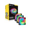 Imagen de FAN COOLER CORSAIR ICUE QL120 RGB 120MM PWM BLACK 3 PACK CO-9050098-WW
