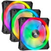 Imagen de FAN COOLER CORSAIR ICUE QL120 RGB 120MM PWM BLACK 3 PACK CO-9050098-WW