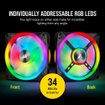 Imagen de FAN COOLER CORSAIR ICUE QL120 RGB 120MM PWM BLACK 3 PACK CO-9050098-WW