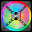 Imagen de FAN COOLER CORSAIR ICUE QL120 RGB 120MM PWM BLACK 3 PACK CO-9050098-WW