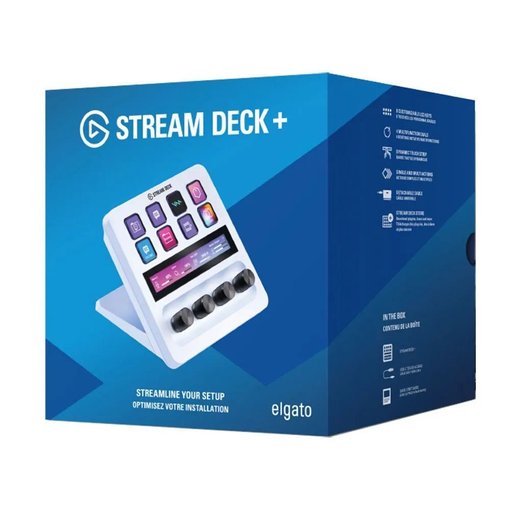 Imagen de STREAM DECK ELGATO + WHITE 8 TECLAS LCD 4 DIALES TOUCH STRIP USB-C 10GBD9911