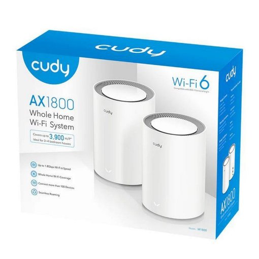 Cudy M1800 AX1800 WiFi 6 Mesh 2 Pack blanco