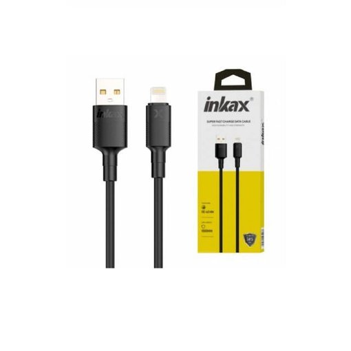 Cable Inkax CB-73 USB-A a Lightning 3.1A negro 1 metro