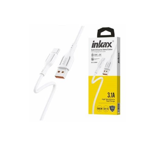 Cable Inkax CB-55 USB-A a Lightning 3A 100cm blanco