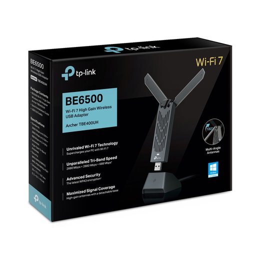 Tarjeta de red USB TP-Link Archer TBE400UH Wi-Fi 7 BE6500