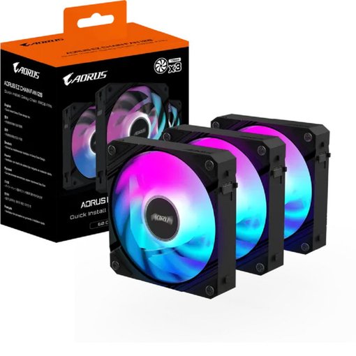 ventiladores GIGABYTE AORUS EZ CHAIN FAN 120 ARGB Black
