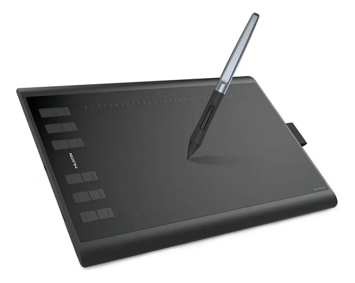 Imagen de TABLETA GRAFICA HUION NEW 1060 PLUS 10" 8192 NIVELES 12 TECLAS PROGRAMABLES BLACK