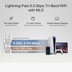 Imagen de EXTENSOR WIFI TP-LINK RE655BE BE9300 WIFI 7 TRI-BAND 9.3GBPS 6GHZ MLO EASYMESH 2.5G