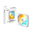 Imagen de KIT FAN GIGABYTE EZ CHAIN 120 ICE WHITE ARGB PWM 120MM X3 DAISY CHAIN GP-GBT EZFAN1203 ICE