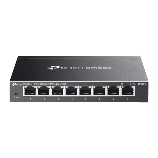 Imagen de SWITCH TP-LINK OMADA ES208G 8 PUERTOS GIGABIT EASY MANAGED VLAN QOS IGMP