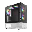 Gabinete Gamer XYZ AIRONE 200 GLASS negro blanco con 5 ventiladores ARGB