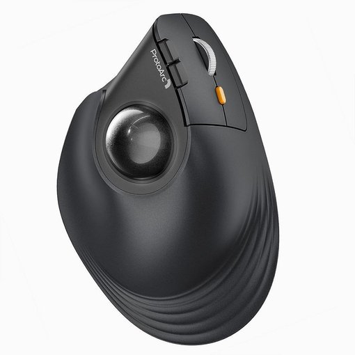 Mouse Trackball ProtoArc EM05NL — diseño vertical ergonómico, trackball de 34 mm, conectividad inalámbrica dual y botones programables