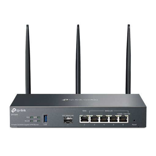 Router VPN TP-Link ER706W — router empresarial con soporte VPN, Wi-Fi 6, puertos Gigabit y gestión centralizada Omada SDN