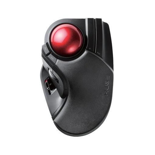 Mouse Trackball Elecom Extra Large M‑HT1DRBK — diseño ergonómico XL, trackball de gran tamaño, conectividad múltiple y botones programables