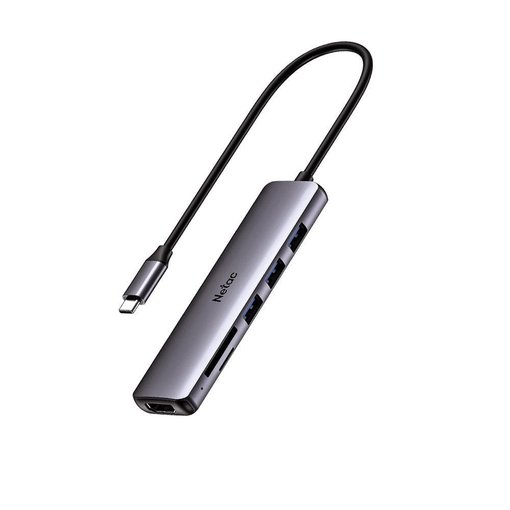 Hub Netac WF14GYCN 6‑en‑1 con HDMI 4K, USB 3.0, PD 100W y lectores de tarjetas SD/microSD