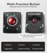 Imagen de MOUSE TRACKBALL NULEA INALAMBRICO ERGONOMICO BLUETOOTH 2.4GHZ DPI AJUSTABLE H02DD