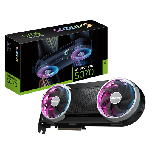 Imagen de TARJETA DE VIDEO GIGABYTE AORUS GEFORCE RTX 5070 INFINITY 12GB GDDR7 DLSS 4 PCIE 5.0
