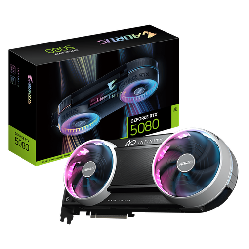 Imagen de TARJETA DE VIDEO GIGABYTE AORUS GEFORCE RTX 5080 INFINITY 16GB GV-N5080AORUS IF-16GD