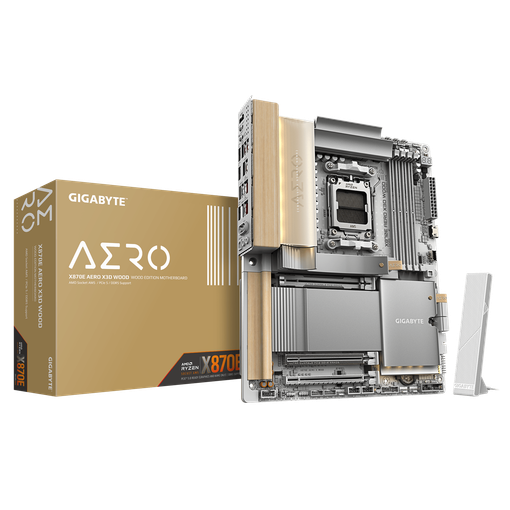 Motherboard Gigabyte X870E AERO X3D WOOD AM5 DDR5 WiFi 7