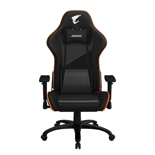 Imagen de SILLA GAMER GIGABYTE AORUS AGC310 ERGONOMICA RECLINABLE 160° 150KG BLACK ORANGE GP-AGC310