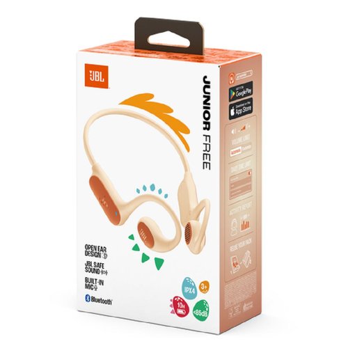 Imagen de AURICULARES JBL JUNIOR FREE OPEN-EAR BLUETOOTH PEACH SAFE SOUND 85DB JBLJRFREEPEAAM