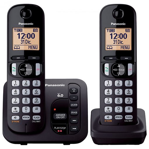 Imagen de TELEFONO INALAMBRICO PANASONIC KX-TGC222 DECT DOBLE AURICULAR CONTESTADOR IDENTIFICADOR DE LLAMADAS
