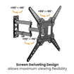 Imagen de SOPORTE BRATECK LPA68-443 PARA TV 23" A 55" ARTICULADO VESA 400X400 30KG