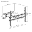 Imagen de SOPORTE BRATECK LPA78-466 PARA TV 37" A 80" ARTICULADO VESA 600X400 40KG