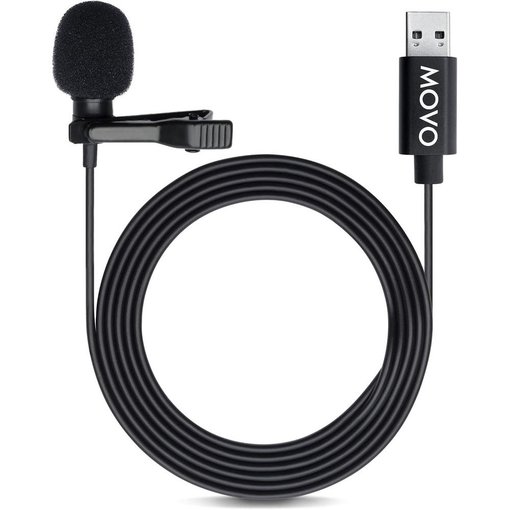 Imagen de MICROFONO MOVO USB-M1 LAVALIER OMNIDIRECCIONAL USB CABLE 6M PC MAC