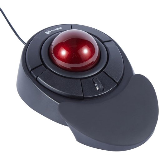 Imagen de MOUSE M MC SAITE MC-TB01RED TRACKBALL ERGONOMICO USB 5 BOTONES BOLA 55MM ROJA