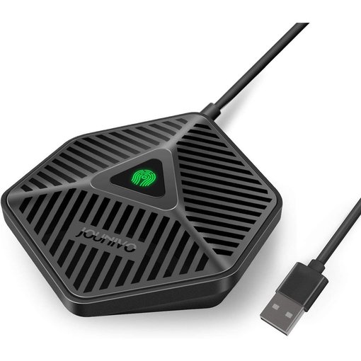 Imagen de MICROFONO JOUNIVO JV808 USB OMNIDIRECCIONAL 360° MUTE PARA CONFERENCIAS PC MAC