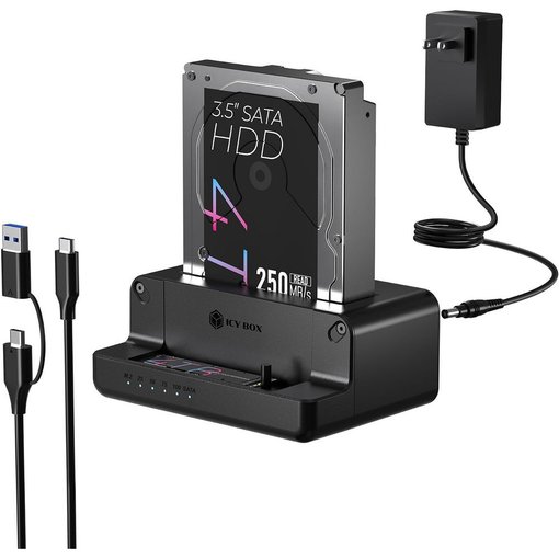Imagen de CLONADORA ICY BOX DOCKING CLONESTATION M.2 NVME SATA 2.5/3.5 SSD HDD USB-C 10GBPS BIDIRECCIONAL