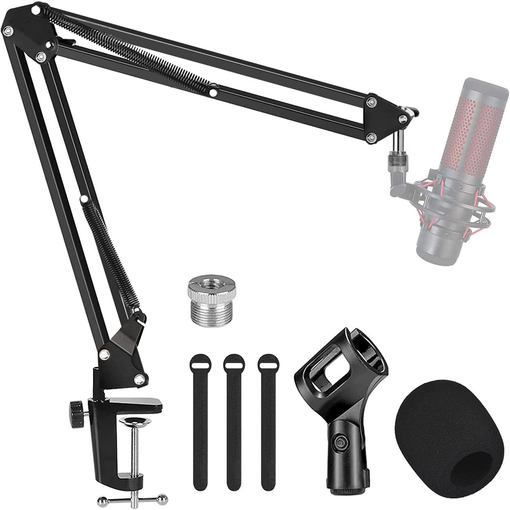 Imagen de SOPORTE BRAZO PARA MICROFONO GLEAM AJUSTABLE DE ACERO BLACK B07WDGPSMZ