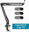 Imagen de SOPORTE BRAZO PARA MICROFONO GLEAM AJUSTABLE DE ACERO BLACK B07WDGPSMZ