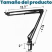 Imagen de SOPORTE BRAZO PARA MICROFONO GLEAM AJUSTABLE DE ACERO BLACK B07WDGPSMZ