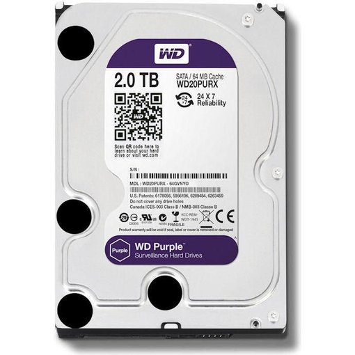 DISCO DURO WESTERN DIGITAL PURPLE 2TB 3.5 SATA WD22PURZ