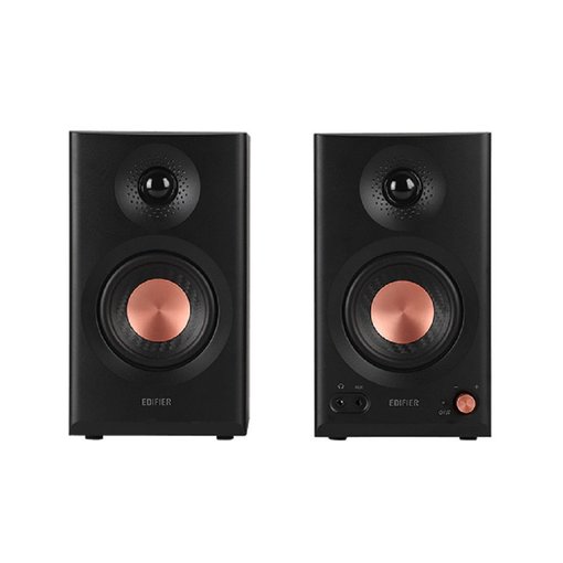 Parlantes de estudio EDIFIER MR3 Black, compactos, Hi‑Res, con woofer de 3.5" y tweeter de seda de 1"
