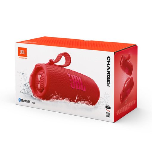 Parlante portátil JBL Charge 6 BT Red resistente al agua con batería de 20 horas
