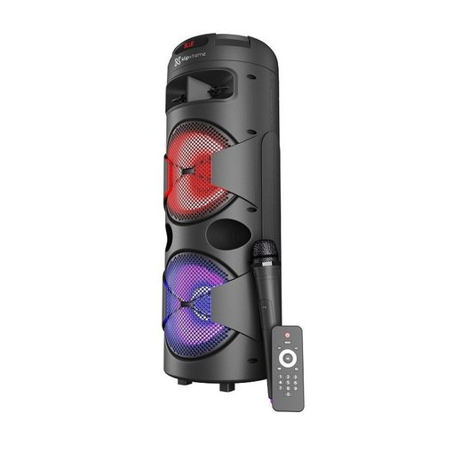 Parlante Klip Xtreme KLS‑601 portátil con woofer de 6.5”, luces LED y micrófono incluido