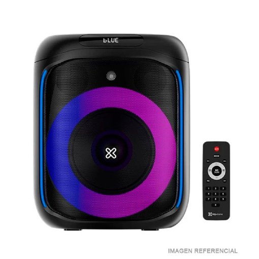 Parlante Klip Xtreme KLS‑655‑2M portátil con woofer de 6.5”, luces LED y micrófono incluido