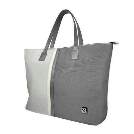 Bolso Klip Xtreme KLB‑461GR para dama en color gris con compartimento para laptop de 15.6”