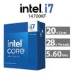 Imagen de PROCESADOR INTEL CORE I7-14700KF 14TH GEN 20 NUCLEOS 28 HILOS 5.6GHZ LGA1700