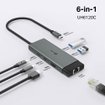 Imagen de HUB USB-C TP-LINK UH6120C 6 EN 1 HDMI 4K 60HZ GIGABIT PD 100W