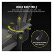 Imagen de SILLA GAMER CORSAIR T3 RUSH GRAY/CHARCOAL CF-9010056-WW