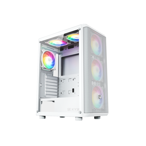 Imagen de GABINETE XYZ AIRONE 60 MESH ATX WHITE 4 FAN ARGB X-CS-AIRONE60-M-W XYZ-SA-1002