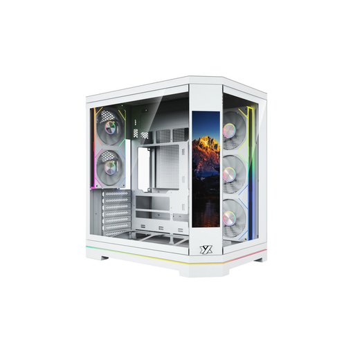 Imagen de GABINETE XYZ NEUTRON X PRO ATX WHITE 5 FAN ARGB DISPLAY 9.1" X-CS-NEUTRONX-P-W XYZ-SA-1019