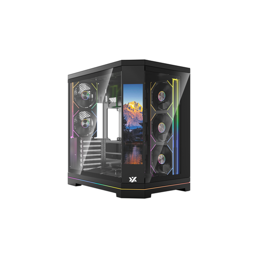 Imagen de GABINETE XYZ NEUTRON X PRO ATX BLACK 5 FAN ARGB DISPLAY 9.1" X-CS-NEUTRONX-P-B XYZ-SA-1018