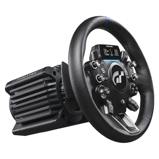 Volante Fanatec Gran Turismo DD Extreme con base Direct Drive ClubSport DD+ y pantalla OLED