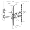 Imagen de SOPORTE BRATECK LPA68-443 PARA TV 23" A 55" ARTICULADO VESA 400X400 30KG